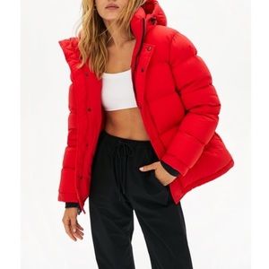 Brand new TNA super puff jacket in red